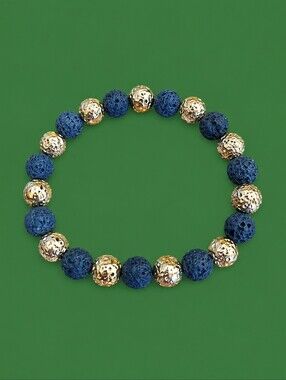 3/$30 HANDMADE Beaded Essential Oil Lava Diffuser Unisex Stretch Bracelet